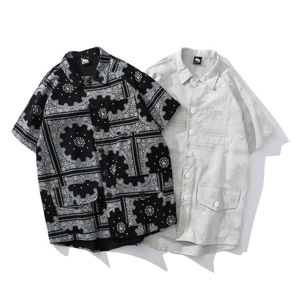 men's casual shirts short sleeves ethnic style cashew flower blouses male versatile five - minute sleeve lovers, White;black
men's casual shirts short sleeves ethnic style cashew flower blouses male versatile five - minute sleeve lovers, White;black