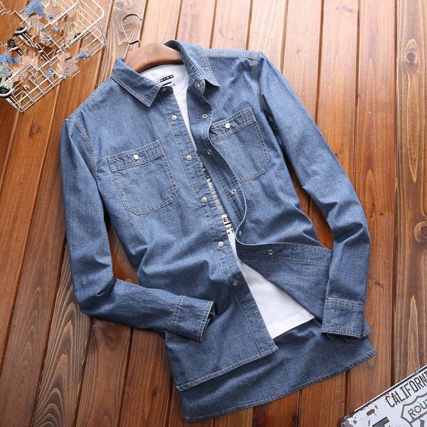 men outdoor 5xl plus size breathable shirts new denim spring autumn long sleeve classic british style sports clothing, Gray;blue
men outdoor 5xl plus size breathable shirts new denim spring autumn long sleeve classic british style sports clothing, Gray;blue