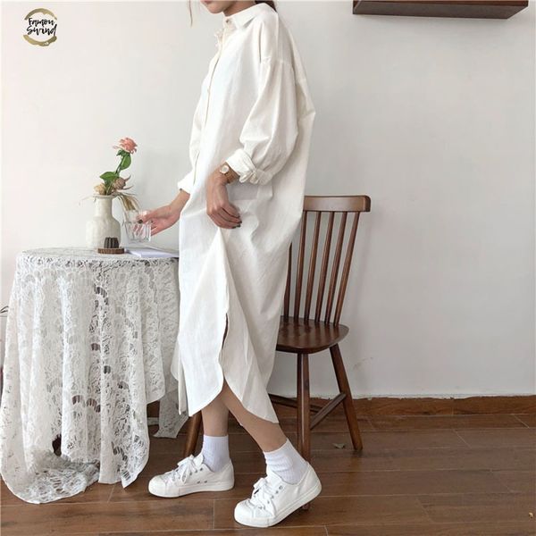 vintage autumn long dress long sleeve shirt turn down collar woman lady loose shirt casual fashion maxi dress cotton blue white, Black;gray
vintage autumn long dress long sleeve shirt turn down collar woman lady loose shirt casual fashion maxi dress cotton blue white, Black;gray