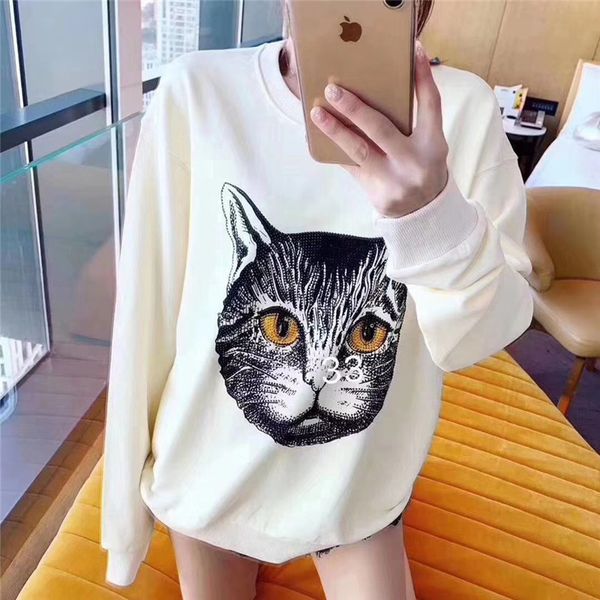 womens hoodies white sweatshirts with print 2020 new cat long sleave korean style fashion casual cloth, Black
womens hoodies white sweatshirts with print 2020 new cat long sleave korean style fashion casual cloth, Black