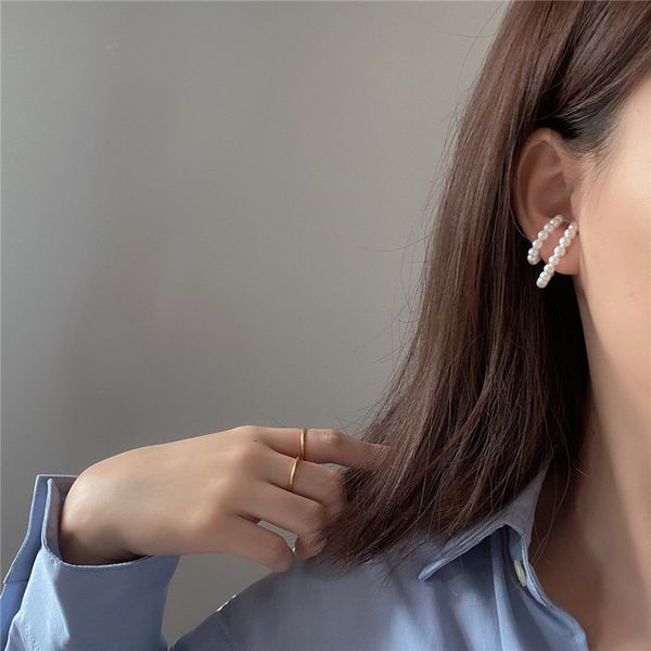 pofunuo real 925 sterling silver minimalist women double layered pearl earring clips french style chic fine jewelry earring clip, Golden;silver
pofunuo real 925 sterling silver minimalist women double layered pearl earring clips french style chic fine jewelry earring clip, Golden;silver