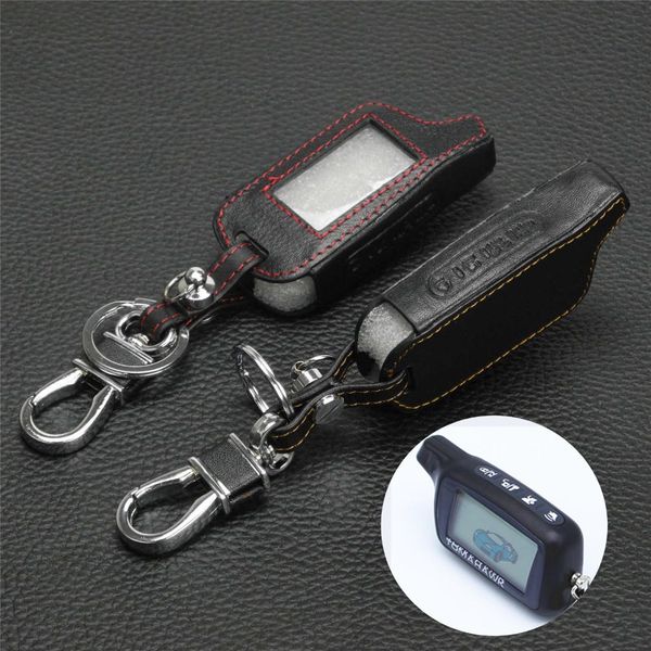 leather key case for russian version two way car alarm lcd remote controller keychain for starline b9/b91/b6/b61/a91/a61/v7
leather key case for russian version two way car alarm lcd remote controller keychain for starline b9/b91/b6/b61/a91/a61/v7