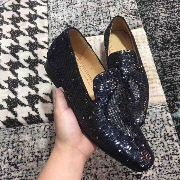 fashion men's flats dress buiness shoes luxe brand paris men red bottom flats oxfords loafers red-sole dandelion black sequin leather s
fashion men's flats dress buiness shoes luxe brand paris men red bottom flats oxfords loafers red-sole dandelion black sequin leather s