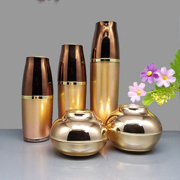 empty bottle suit gold acrylic refillable bottle emulsion spray lotion pump cosmetic cream jar 30/50g ml 120ml
empty bottle suit gold acrylic refillable bottle emulsion spray lotion pump cosmetic cream jar 30/50g ml 120ml