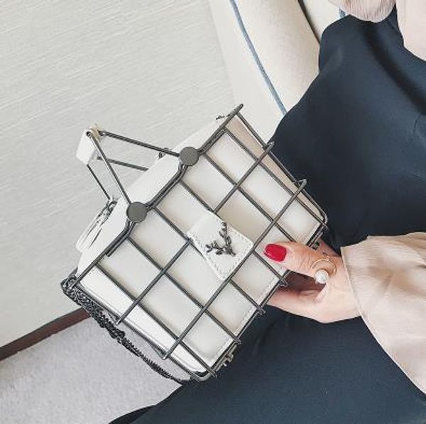 retro metal basket bags women shoulder messager bag pu leather ladies handbag totes party purse bolso femenino 2019
retro metal basket bags women shoulder messager bag pu leather ladies handbag totes party purse bolso femenino 2019