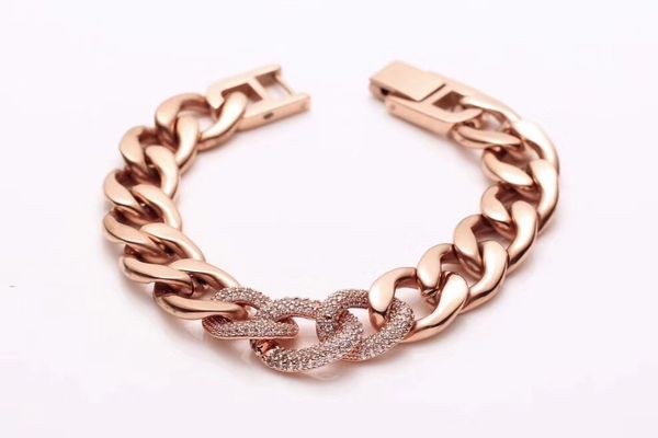 2019 fashion titanium steel bracelets for men women three diamond-inlaid jeans bracelets mens gold bracelets rough chain accessories, Black
2019 fashion titanium steel bracelets for men women three diamond-inlaid jeans bracelets mens gold bracelets rough chain accessories, Black