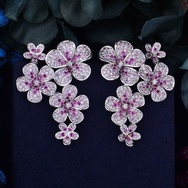 godki 48mm flower boom luxury trendy full mirco paved cubic zirconia naija wedding drop earring fashion jewelry, Silver
godki 48mm flower boom luxury trendy full mirco paved cubic zirconia naija wedding drop earring fashion jewelry, Silver