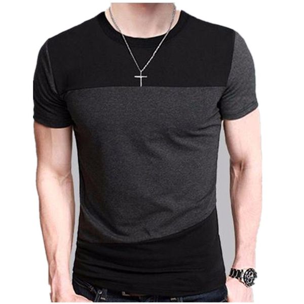 men's t shirt homme plus size t-shirt slim o-neck short-sleeve splicing casual t-shirts summer tees fashion, White;black
men's t shirt homme plus size t-shirt slim o-neck short-sleeve splicing casual t-shirts summer tees fashion, White;black