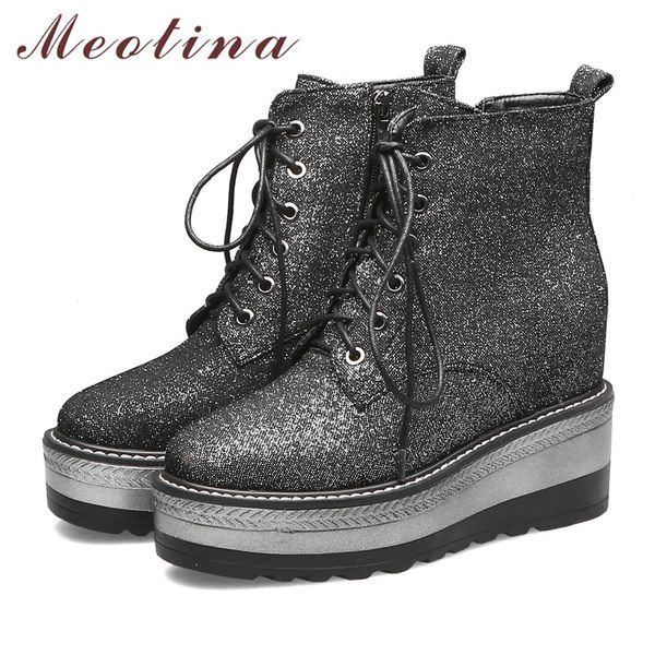 meotina autumn ankle boots women boots zipper platform wedge high heel short lace up round toe shoes ladies new size 34-39, Black
meotina autumn ankle boots women boots zipper platform wedge high heel short lace up round toe shoes ladies new size 34-39, Black
