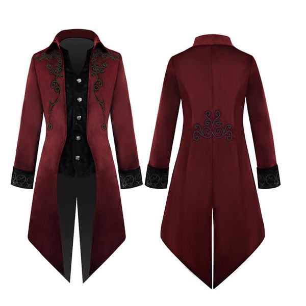 fashion men's tailcoat jacket goth victoria steampunk vintage frock coat men's uniform costume cosplay outwear, Black;brown
fashion men's tailcoat jacket goth victoria steampunk vintage frock coat men's uniform costume cosplay outwear, Black;brown