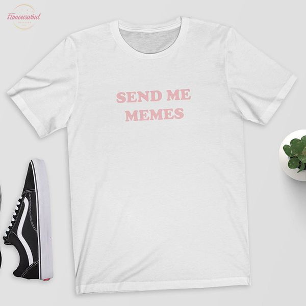send me memes t shirt women funny tee graphic shirt tumble t letter clothing crewneck fashion 3xl plus size t shirt drop, White
send me memes t shirt women funny tee graphic shirt tumble t letter clothing crewneck fashion 3xl plus size t shirt drop, White