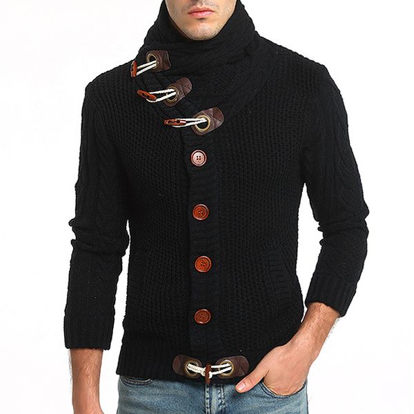 sweater men high neck solid color long sleeve men sweater winter autumn button waim slim fit turtleneck knitted cardigan coat, White;black
sweater men high neck solid color long sleeve men sweater winter autumn button waim slim fit turtleneck knitted cardigan coat, White;black