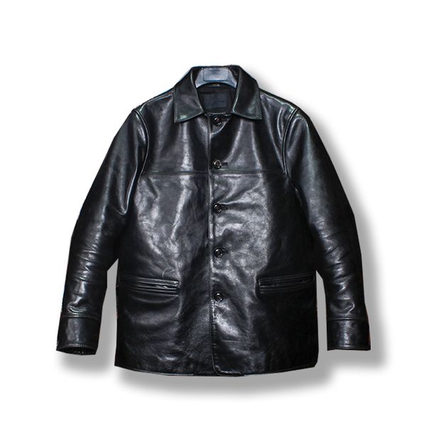 men's leather & faux p168 read description asian size super quality genuine horse jacket classic horsehide brakeman, Black
men's leather & faux p168 read description asian size super quality genuine horse jacket classic horsehide brakeman, Black
