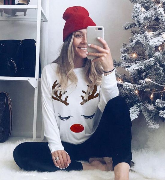 cartoon elk tshirt christmas women long sleeve o neck shirt haut femme ladies casual camiseta mujer christmas tee shirt femme, White
cartoon elk tshirt christmas women long sleeve o neck shirt haut femme ladies casual camiseta mujer christmas tee shirt femme, White