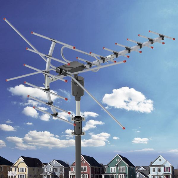 hd tv antenna outdoor signal amplification antenna 360°rotating uv dual segment 45-230mhz 470-860mhz 15-22db outdoor antenna black
hd tv antenna outdoor signal amplification antenna 360°rotating uv dual segment 45-230mhz 470-860mhz 15-22db outdoor antenna black