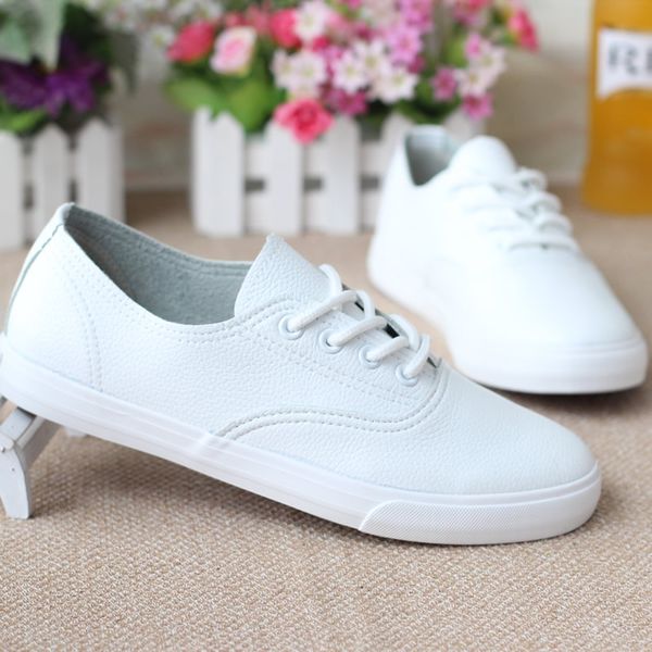 women sneaker genuine leather white shoes flat canvas shoes leisure fashions canvas woman casual 40 big size 2018, Black
women sneaker genuine leather white shoes flat canvas shoes leisure fashions canvas woman casual 40 big size 2018, Black