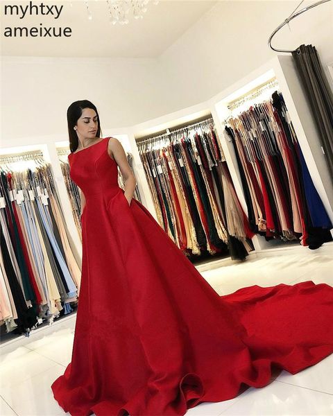 2019 red scoop backless floor length court train satin pleated plus size evening gown dresses for women, White;black
2019 red scoop backless floor length court train satin pleated plus size evening gown dresses for women, White;black