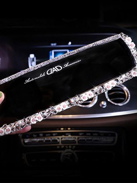 interior rearview mirror with rhinestones crystal decoration diamond ornament rearview mirror women's car accessories
interior rearview mirror with rhinestones crystal decoration diamond ornament rearview mirror women's car accessories