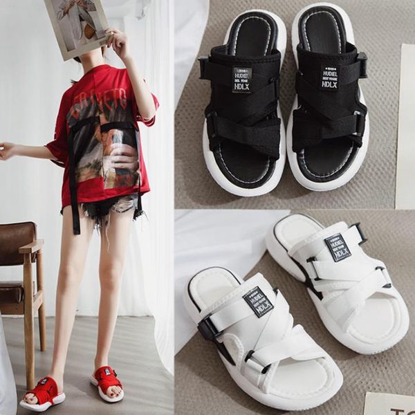 cool drag women's new open toe slippers in 2020 summer casual korean flat bottomed sandals, Black
cool drag women's new open toe slippers in 2020 summer casual korean flat bottomed sandals, Black