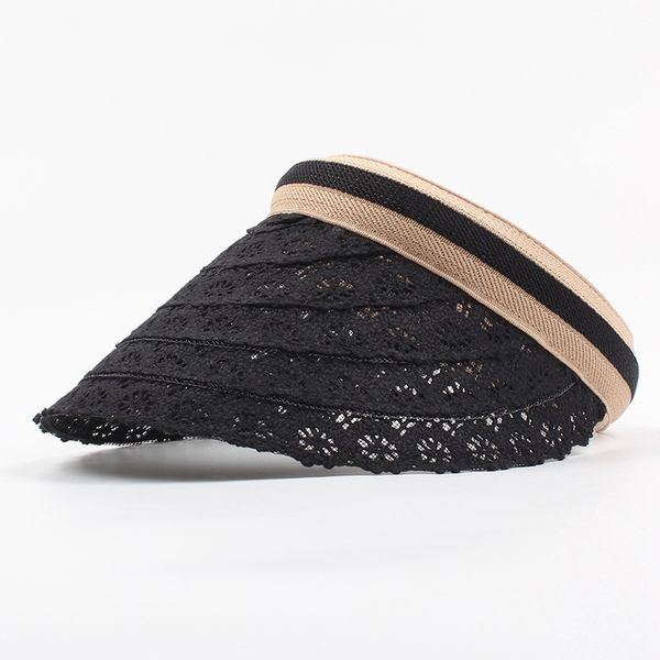summer lace empty visor outdoor fashion hollow beach hat sun protection uv cap, Blue;gray
summer lace empty visor outdoor fashion hollow beach hat sun protection uv cap, Blue;gray