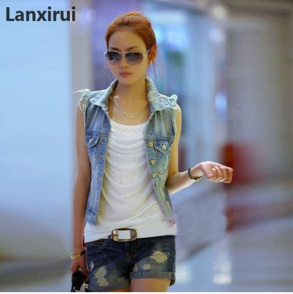 denim vest women casual colete coat vintage cardigan jean sleeveless turn -down collar breasted colete woman clothing, Black;white
denim vest women casual colete coat vintage cardigan jean sleeveless turn -down collar breasted colete woman clothing, Black;white