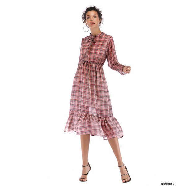 womens designer high waist ruffled chiffon skirt bow plaid dress femalecloe opcb, Black;gray
womens designer high waist ruffled chiffon skirt bow plaid dress femalecloe opcb, Black;gray