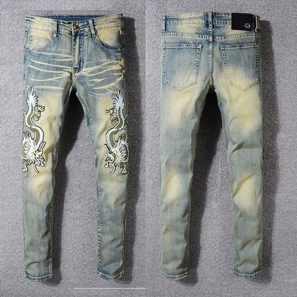 2020 summer new men's jeans slim slimming feet micro-elastic webbing splashing three-dimensional luxury fashion jeans for men, Blue
2020 summer new men's jeans slim slimming feet micro-elastic webbing splashing three-dimensional luxury fashion jeans for men, Blue