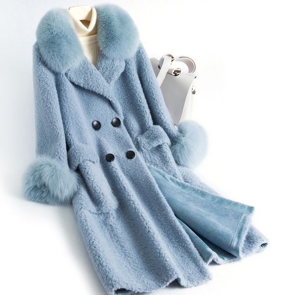 real fur coat fur collar wool jacket autumn winter coat women clothes 2020 korean vintage sheep shearling women zt3670, Black
real fur coat fur collar wool jacket autumn winter coat women clothes 2020 korean vintage sheep shearling women zt3670, Black
