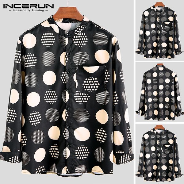 incerun polka dot print shirt long sleeve collar streetwear mens temperament elegant button down men blouse camisa masculina, White;black
incerun polka dot print shirt long sleeve collar streetwear mens temperament elegant button down men blouse camisa masculina, White;black
