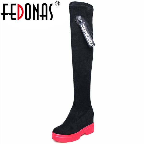 fedonas brand women over the knee high boots wedges high heels platforms casual shoes woman tight long warm dancing boots, Black
fedonas brand women over the knee high boots wedges high heels platforms casual shoes woman tight long warm dancing boots, Black