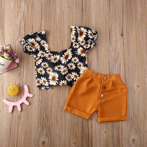 summer daisy square collar short sleeve crop shorts outfits cotton clothing 2pcs toddler kids infant baby girl clothes set, White
summer daisy square collar short sleeve crop shorts outfits cotton clothing 2pcs toddler kids infant baby girl clothes set, White