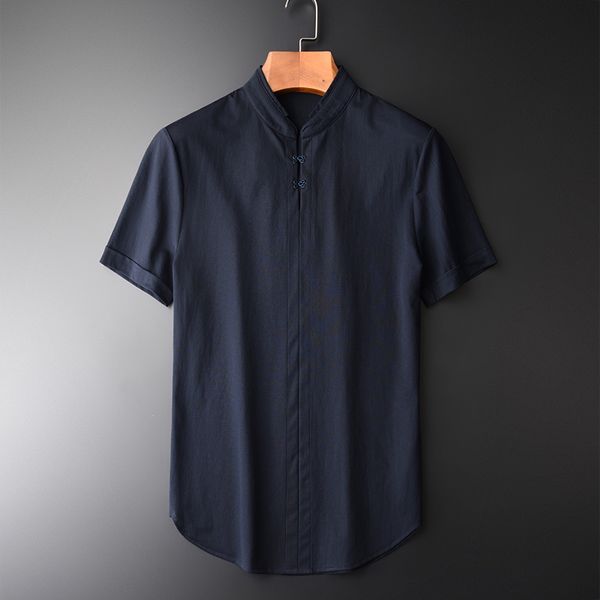 chinese style stand collar short sleeve men's shirts new brand slim business casual thin silky comfortable men's shirts, White;black
chinese style stand collar short sleeve men's shirts new brand slim business casual thin silky comfortable men's shirts, White;black