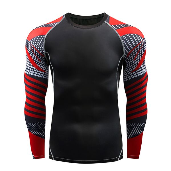 new men's fitness tight-fitting long-sleeved t-shirt compression quick-drying red striped long-sleeved t-shirt top, White;black
new men's fitness tight-fitting long-sleeved t-shirt compression quick-drying red striped long-sleeved t-shirt top, White;black