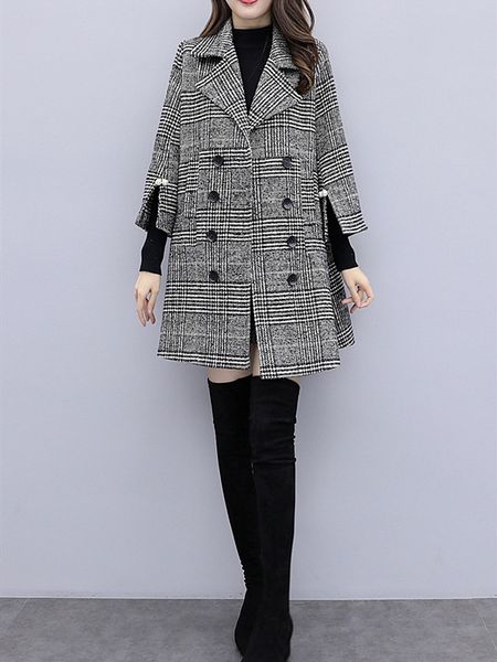 imple fashion woolen coat women new loose large size long section thousand bird plaid woolen coat women slim was thin jacket, Black
imple fashion woolen coat women new loose large size long section thousand bird plaid woolen coat women slim was thin jacket, Black