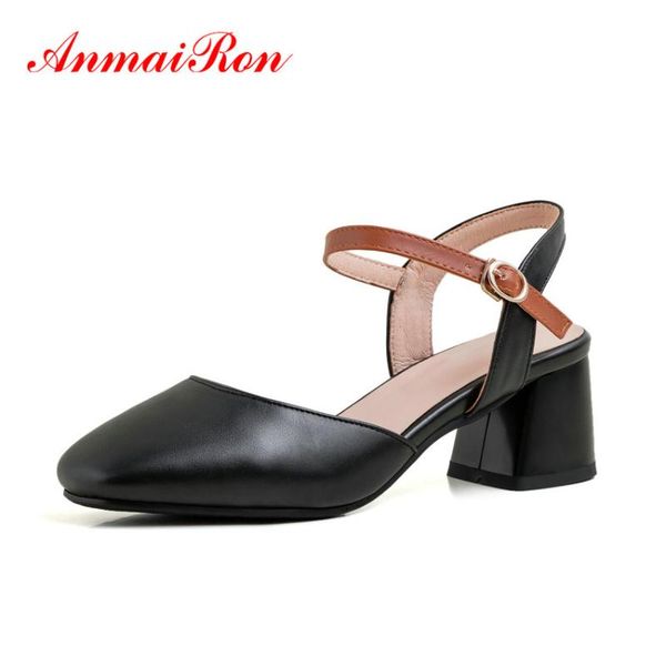 anmairon fashion round toe pu shoes woman casual buckle strap mixed colors high heel sandals shallow square heel women shoes, Black
anmairon fashion round toe pu shoes woman casual buckle strap mixed colors high heel sandals shallow square heel women shoes, Black