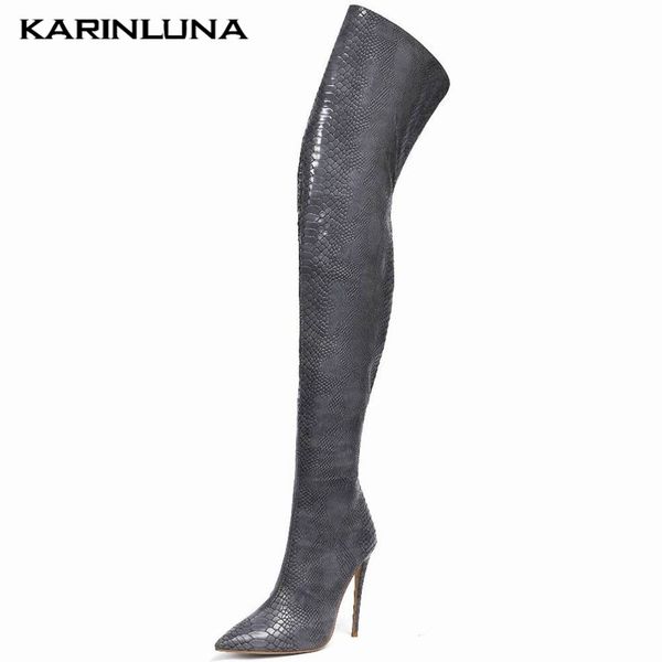 karin big size 34-45 over the knee boots woman shoes zip up pointed toe super high heels shoes women boots, Black
karin big size 34-45 over the knee boots woman shoes zip up pointed toe super high heels shoes women boots, Black
