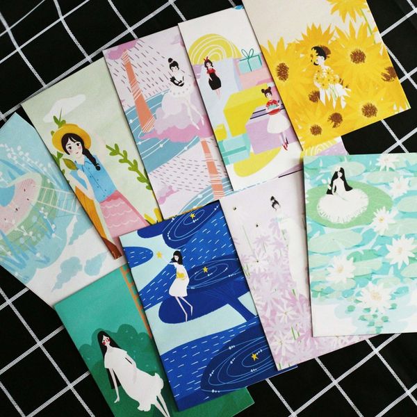 1 set = (8 letters + 1 envelope) small fresh lotus green plant girl pattern envelope stationery set simple cute letter bag
1 set = (8 letters + 1 envelope) small fresh lotus green plant girl pattern envelope stationery set simple cute letter bag