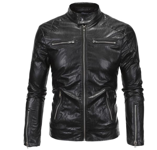 mens leather jacket slim england motorcycle leather coat men jackets clothes personalized jaqueta de couro stage street fashion, Black
mens leather jacket slim england motorcycle leather coat men jackets clothes personalized jaqueta de couro stage street fashion, Black