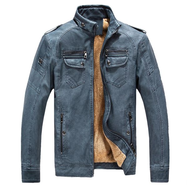 pu leather men fashion jackets size m-3xl stand collar man winter coats fleece inside design male warm jackets, Black
pu leather men fashion jackets size m-3xl stand collar man winter coats fleece inside design male warm jackets, Black