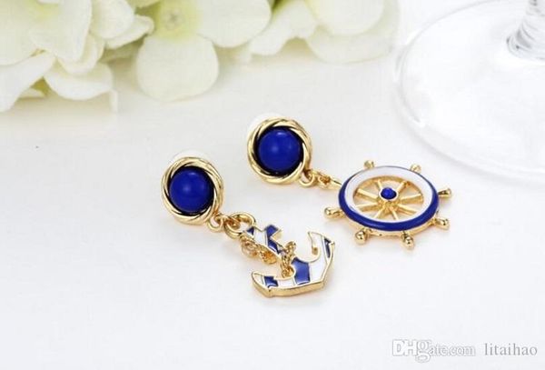 30 pair/lot,new style blue and white naval anchor ear nail tassels earrings alloy material not fading no allergy elegant dangle & chandelier, Silver
30 pair/lot,new style blue and white naval anchor ear nail tassels earrings alloy material not fading no allergy elegant dangle & chandelier, Silver