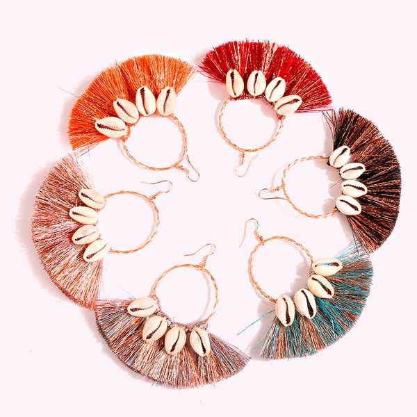 otoky earrings 2019 women's earring bohemian ethnic style creative golden silk tassel earrings metal for women 19may22, Silver
otoky earrings 2019 women's earring bohemian ethnic style creative golden silk tassel earrings metal for women 19may22, Silver