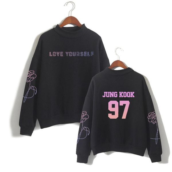 jung kook 97 bangtan army fan tee women kpop love yourself women's hoody harajuku style, Black
jung kook 97 bangtan army fan tee women kpop love yourself women's hoody harajuku style, Black