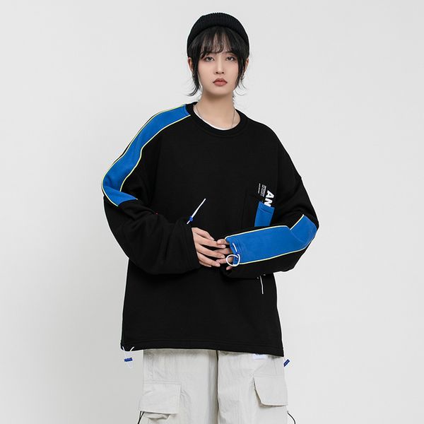 city where the product 2020 spring new style sleeves joint loose-fit couple's hoodie pullover crew neck spring clothing fashion, Black
city where the product 2020 spring new style sleeves joint loose-fit couple's hoodie pullover crew neck spring clothing fashion, Black