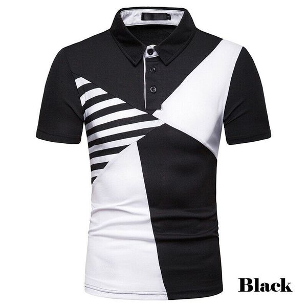 Hirigin New Men's Short Sleeve T-shirt Loose Casual Tee Tops Shirt Color Matching Turn Neck Short Shirt
Hirigin New Men's Short Sleeve T-shirt Loose Casual Tee Tops Shirt Color Matching Turn Neck Short Shirt