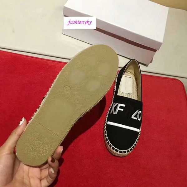 fashionable embroidered straw woven shoes fisherman lovers shoes, Black