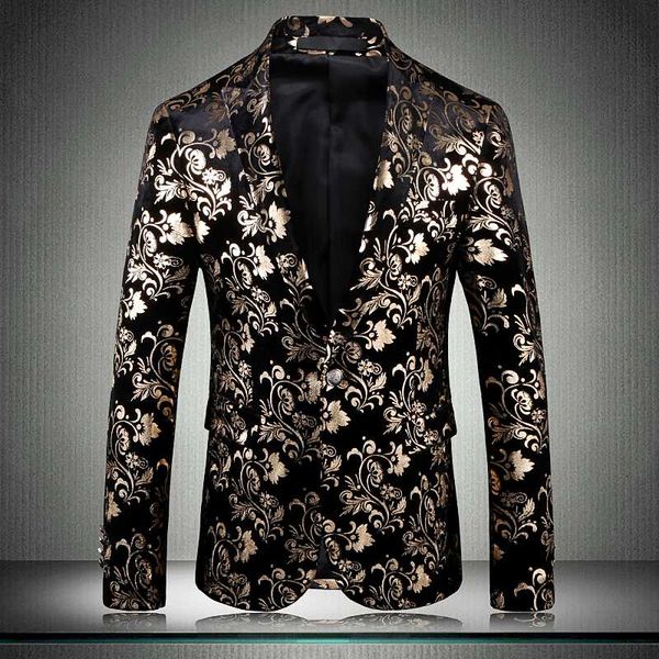 male blazer gold all printing single breasted prom blazers men plus size 4xl slim wedding prom blazers men, White;black
male blazer gold all printing single breasted prom blazers men plus size 4xl slim wedding prom blazers men, White;black