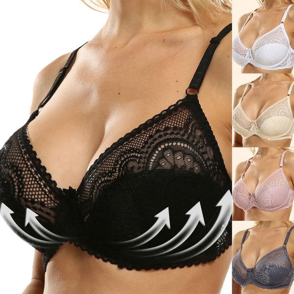 women lace bra deep v thin lingerie breathable back closure adjustable strap soft girl underwear push up bras 2019 new, White;black
women lace bra deep v thin lingerie breathable back closure adjustable strap soft girl underwear push up bras 2019 new, White;black