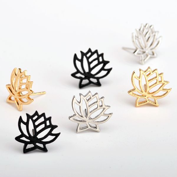 fashion women earring charm jewelry accessory alloy lotus hollow earring stylish ear stud for gift woman party decoration, Golden;silver
fashion women earring charm jewelry accessory alloy lotus hollow earring stylish ear stud for gift woman party decoration, Golden;silver