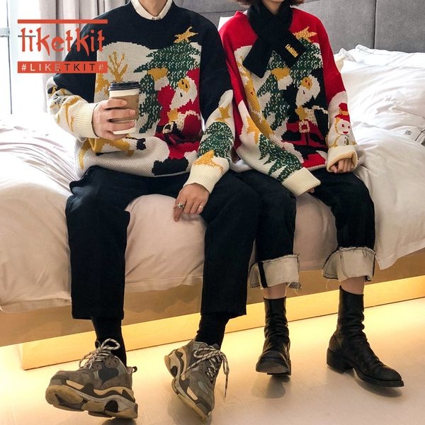 liketkit christmas couple sweaters winter 2019 mens santa funny knitted sweater thicken warm pullover new year sweaters for gift, White;black
liketkit christmas couple sweaters winter 2019 mens santa funny knitted sweater thicken warm pullover new year sweaters for gift, White;black