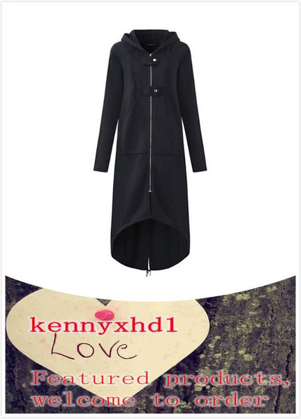 new large size women's autumn and winter hooded asymmetric long sleeve zipper button long sweater coat, Black
new large size women's autumn and winter hooded asymmetric long sleeve zipper button long sweater coat, Black